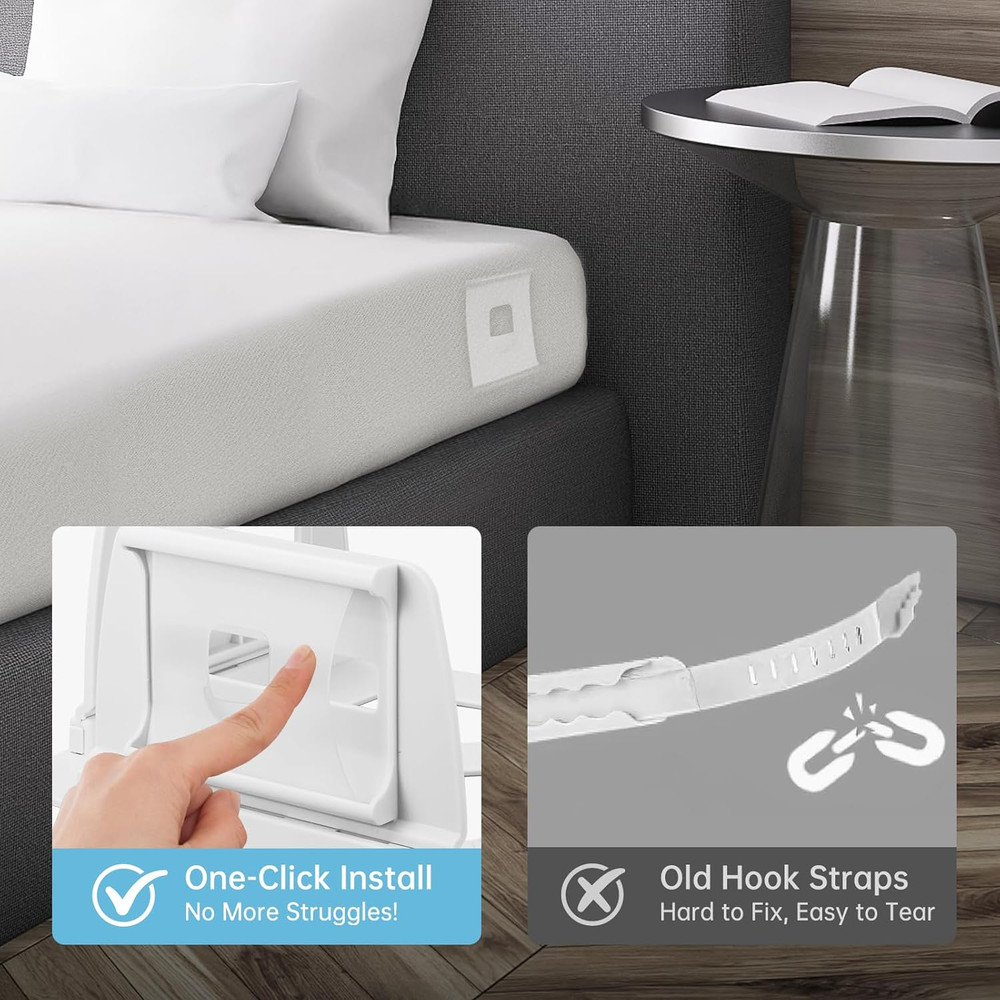 Upgrade Bed Sheet Holders for Corners: 4Pcs Fitted Lock Sheet Holders Keep