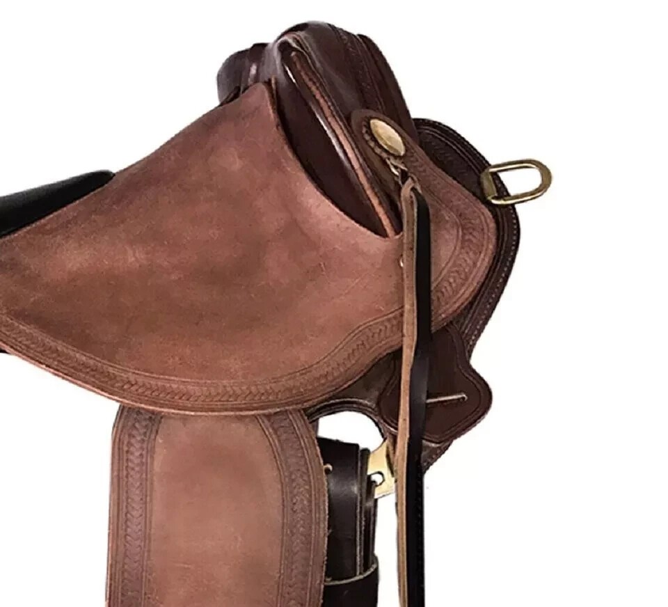High Quality Australian Style Half Breed Aussie Leather Saddle 16"