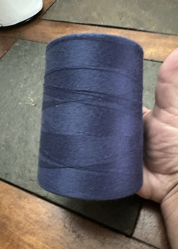 Navy Blue Cotton/Polyester Serger Sewing Thread - Spool