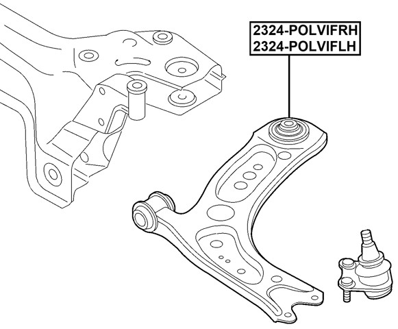 Left Lower Front Arm Fits Skoda 2Q0407151C