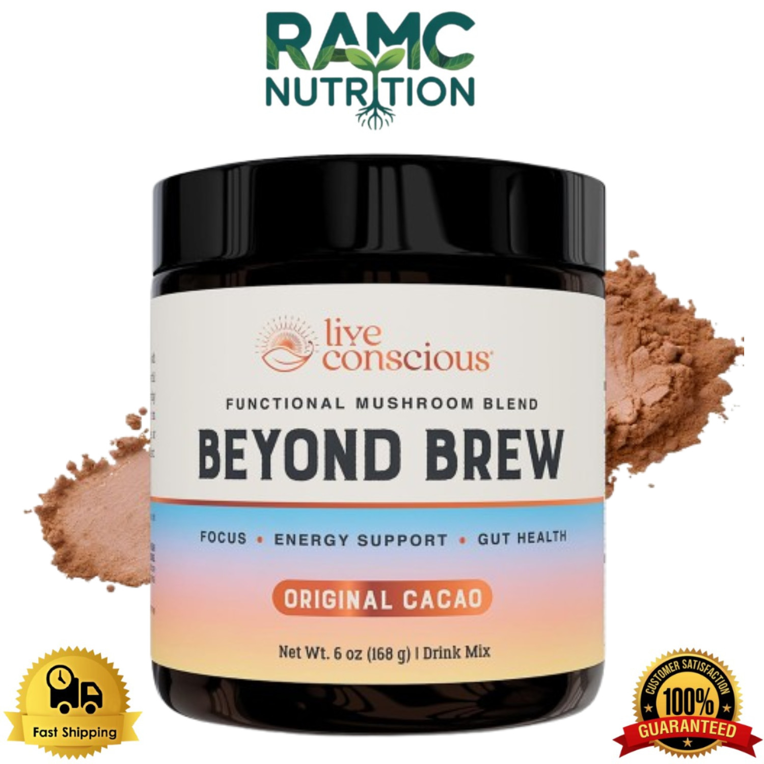 Live Conscious Beyond Brew - Superfood Coffee Live Alternative -  30 Servings