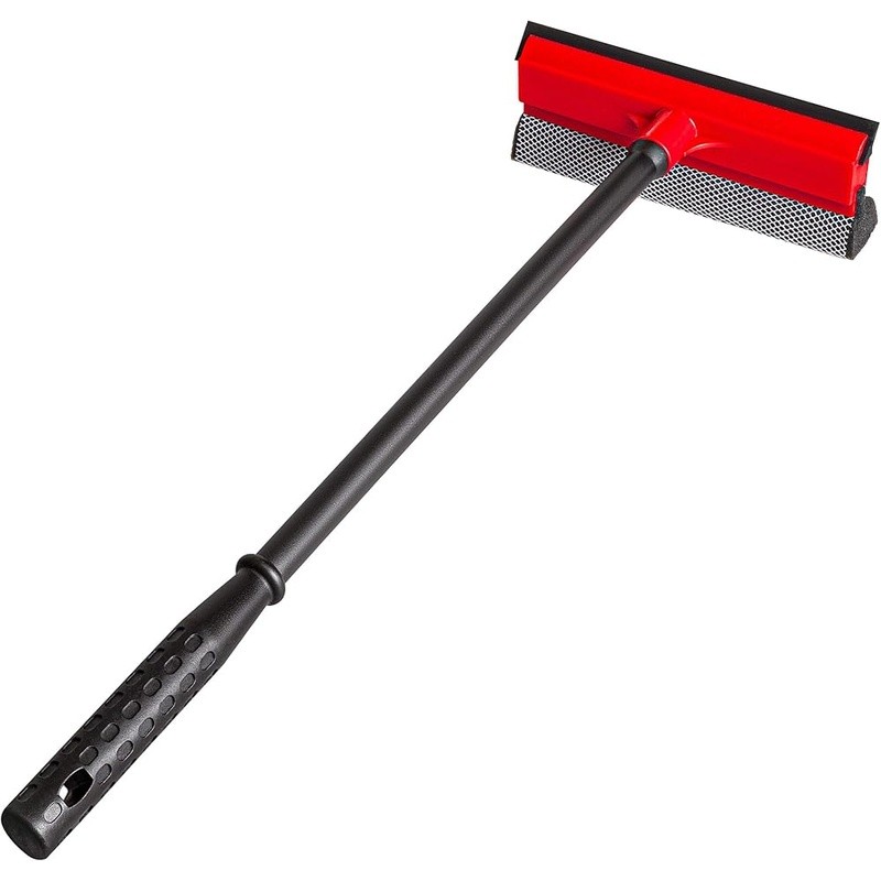 Car Window Squeegee W/ Scrubber Lightweight Multi-Functional Cleaning Tool New