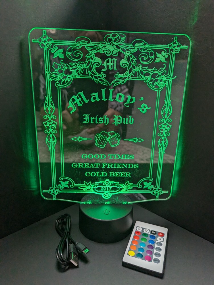 Irish Pub Bar Customizable made L.E.D. Large light display