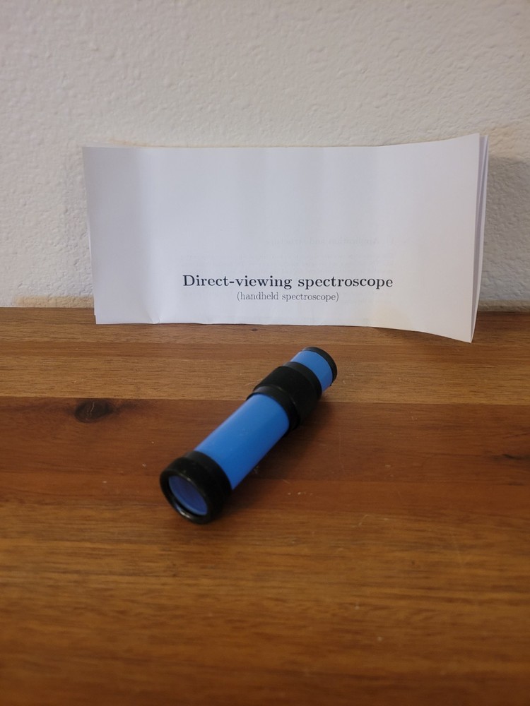 Pocket Handheld Diffraction Spectroscope for Quick Identification in English