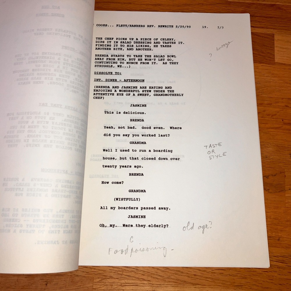 BAGDAD CAFE ('90) 9-Script Sandy Krinkski Story Editor Archive w/NOTES + COA!