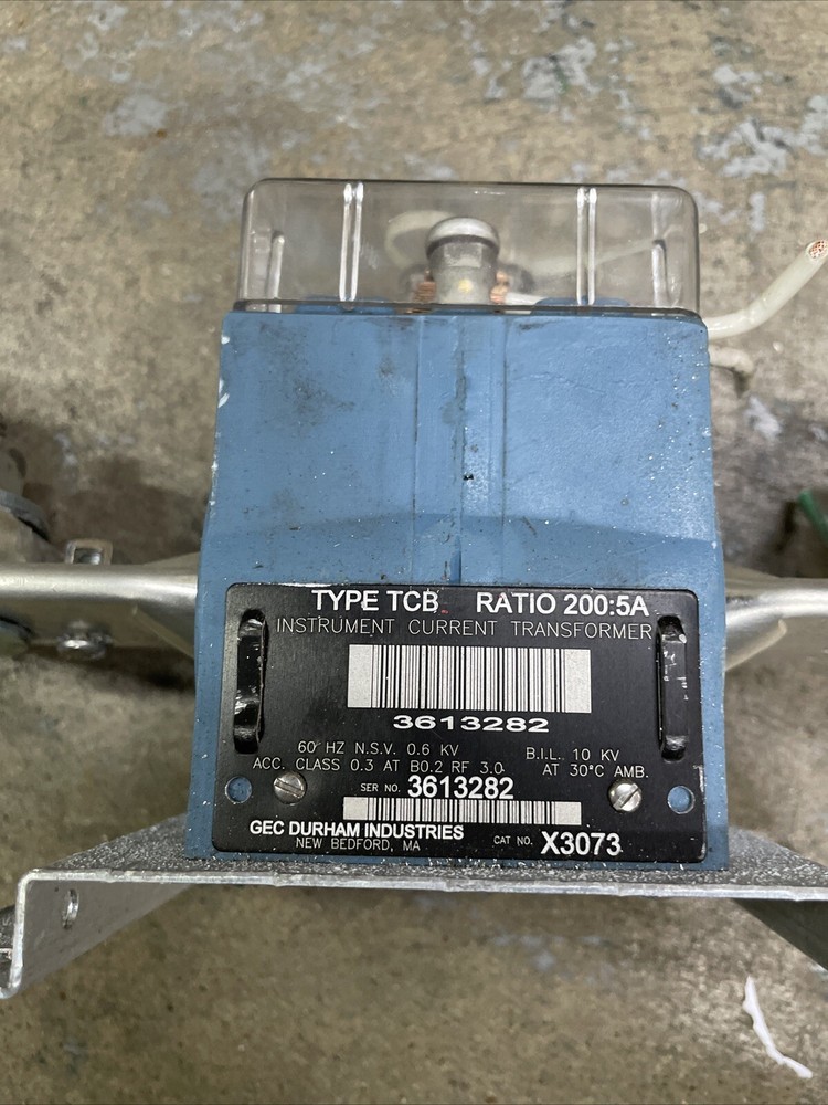 DURHAM I CURRENT TRANSFORMER TYPE TCB X3073