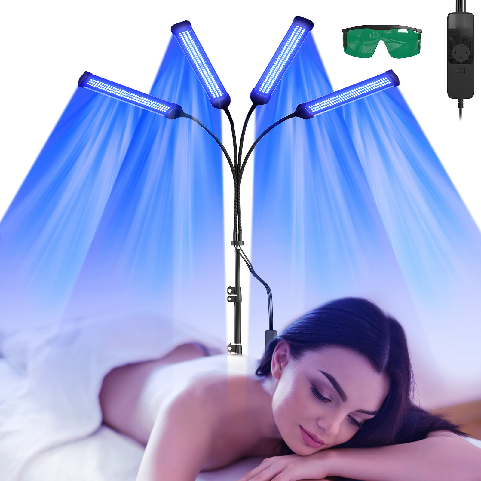 Sun Home Tanning Lamp Face Body Sunlamp Vitamin D UV Goggles Spa Skin Tone Rays