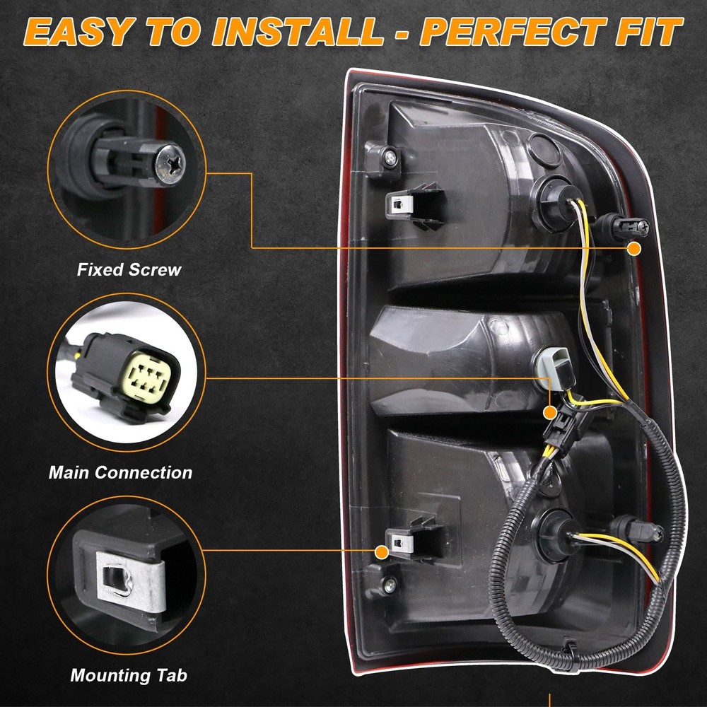 Tail Light Assembly Compatible With 2015-2022 Chevy red Left Driver Side