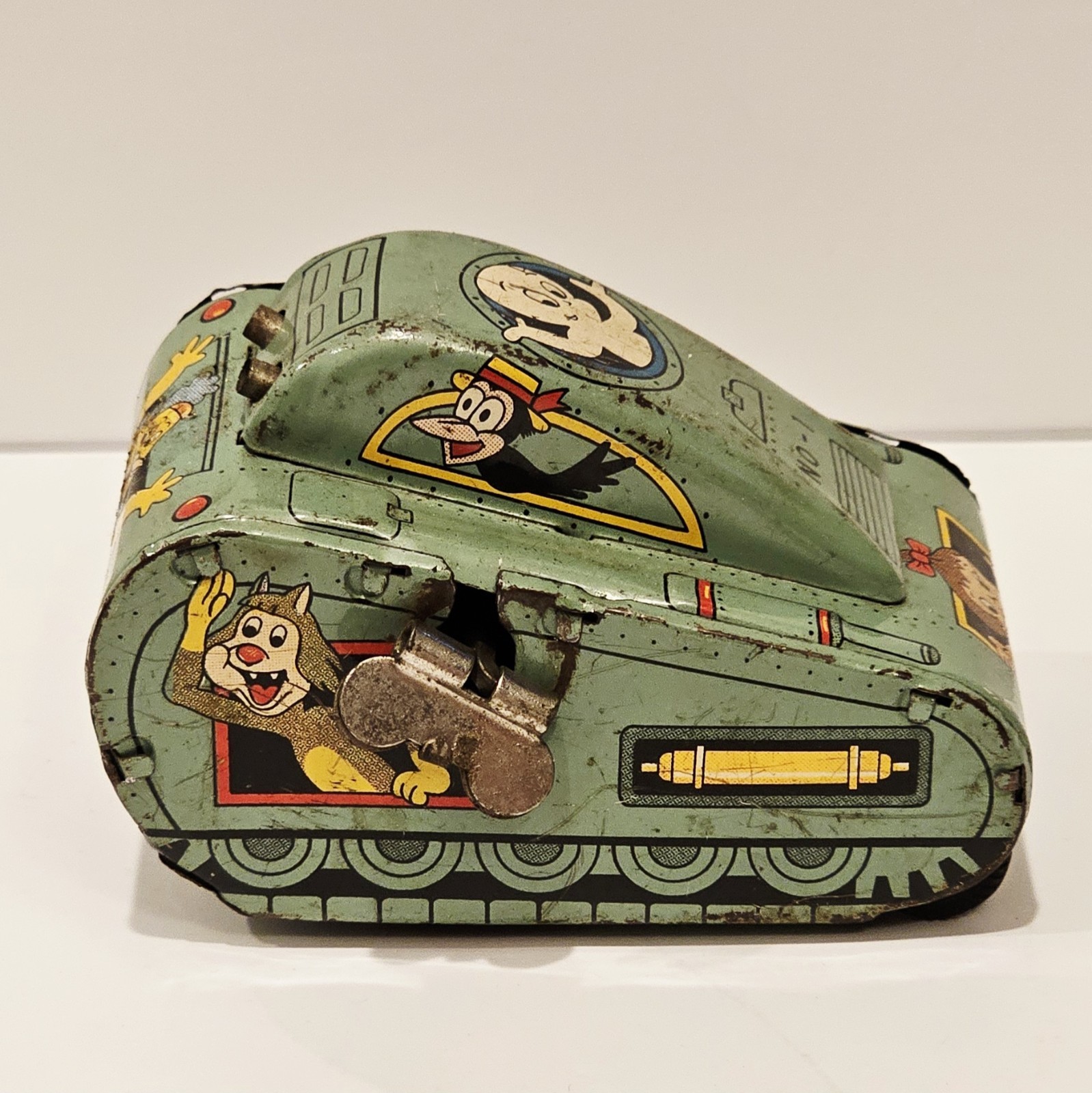 L"CASPAR THE GHOST TURNOVER TANK" LINEMAR 1960, WIND UP