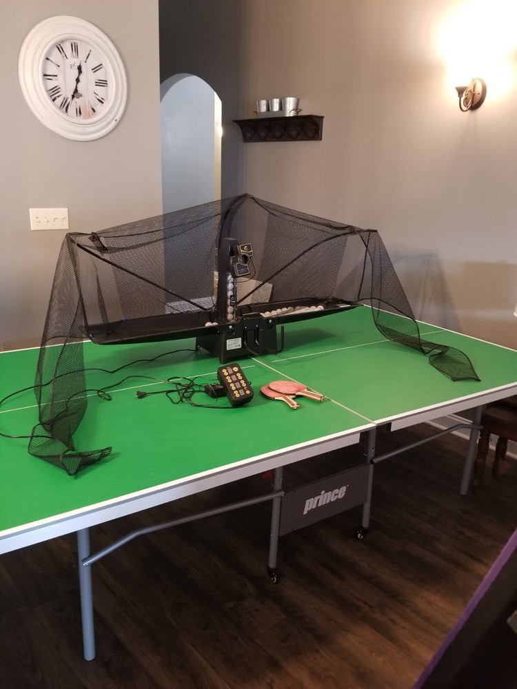 Ping Pong Table With Ball Machine