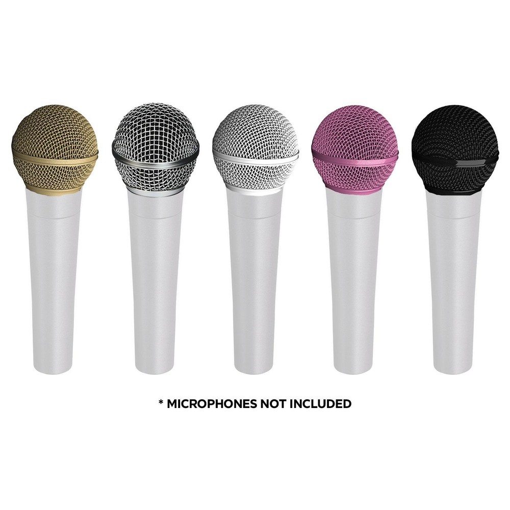 Microphone Accessory Package w Padded Case & Colored Replacement Mic Grilles