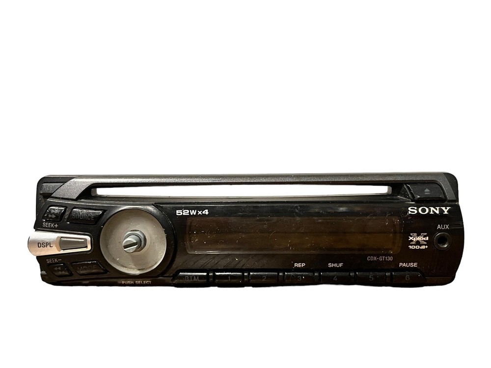 SONY CDX-GT130 Car Faceplate Only Missing Knob Button