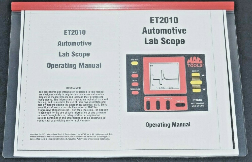 MAC Tools MACWAVE Diagnostic Lab Scope Graphing Meter Instruction Manual Only