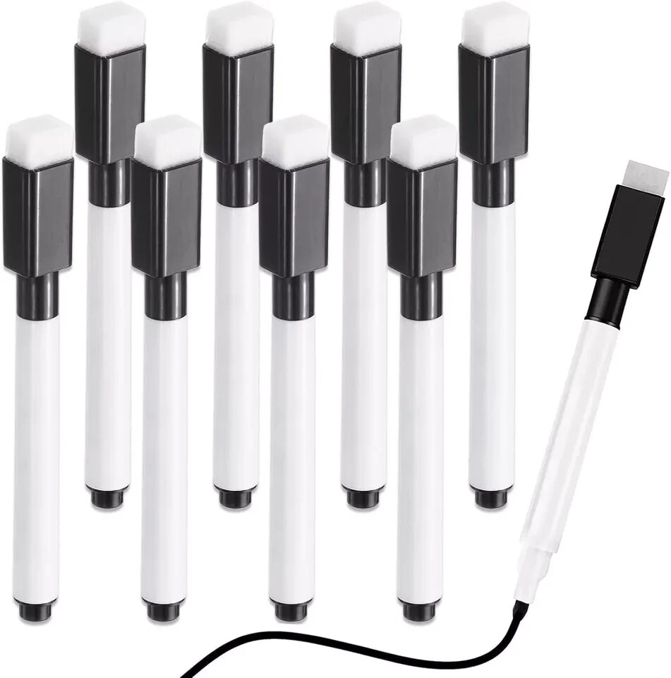 10 Count Pack Black Magnetics Dry Easer Markers