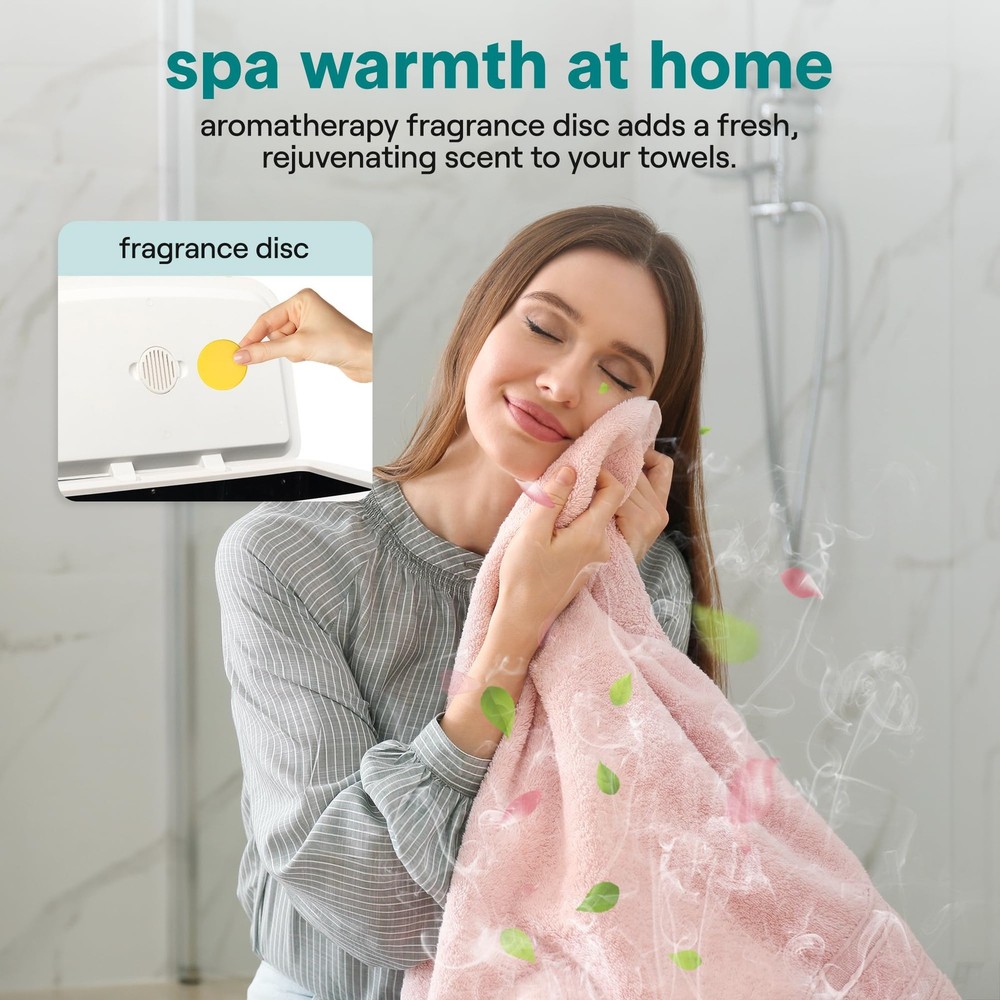SereneLife 20L Capacity Rectangular Towel Warmer Bucket - White