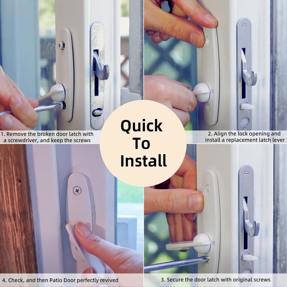 Sliding Door Lock Replacement for Andersen, 10-Years Durable Tribeca Style...