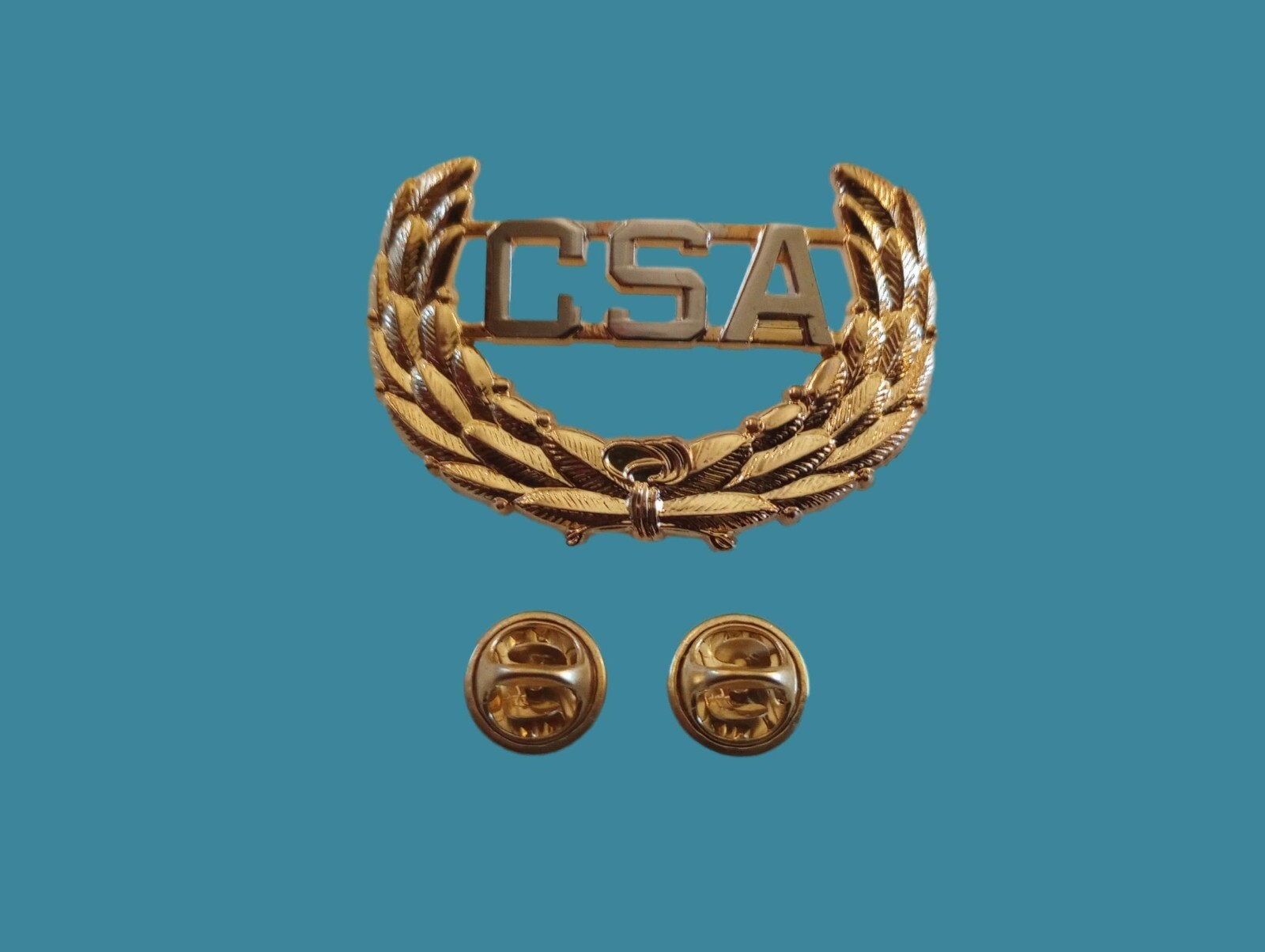 U.S CIVIL WAR C.S.A CAP BADGE REBEL HAT PIN CSA CONFEDERATE STATES OF AMERICA