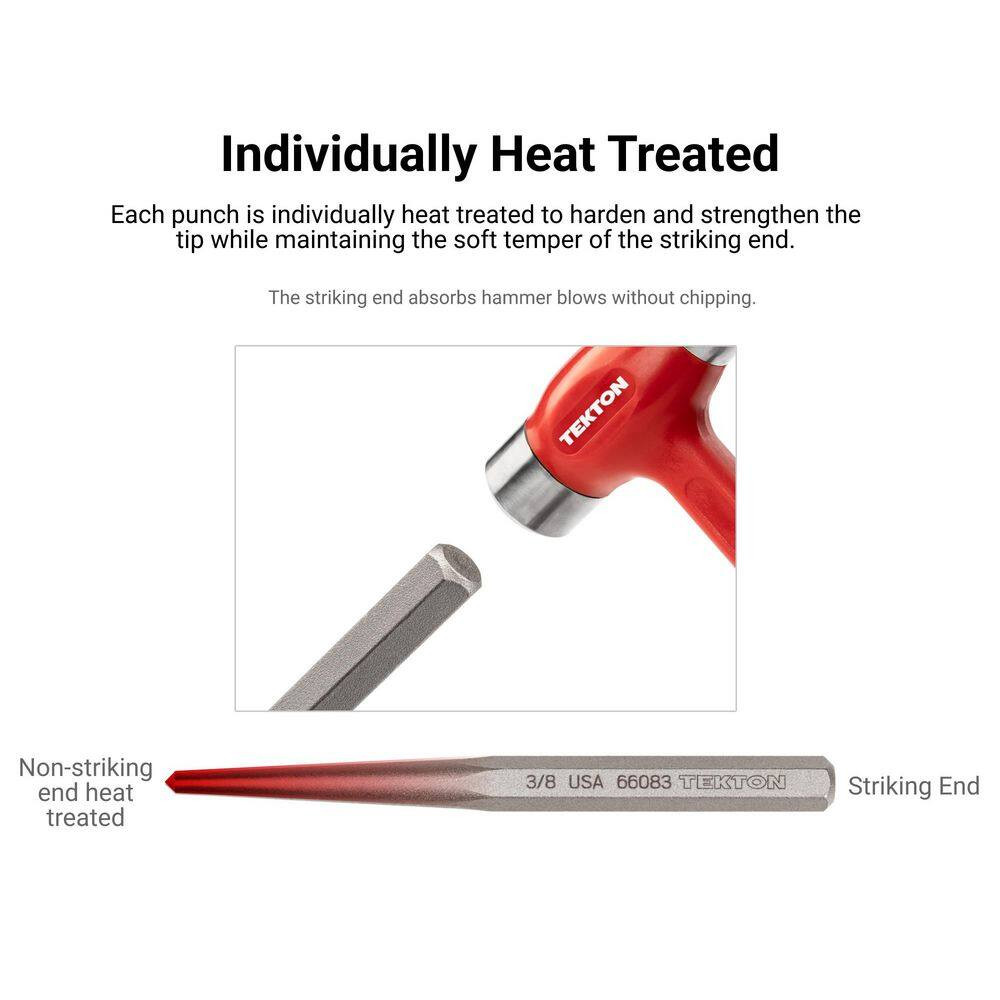 Punch and Chisel Set, 20-Piece (Center, Solid, Pin, Chisel) - Pouch