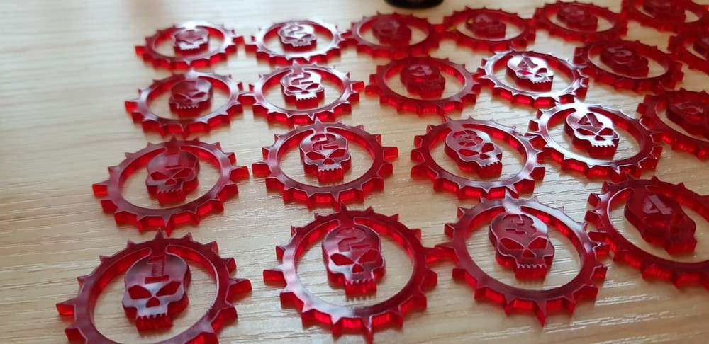 Wargaming Wargames Red Skull Objective Markers Set 1-6