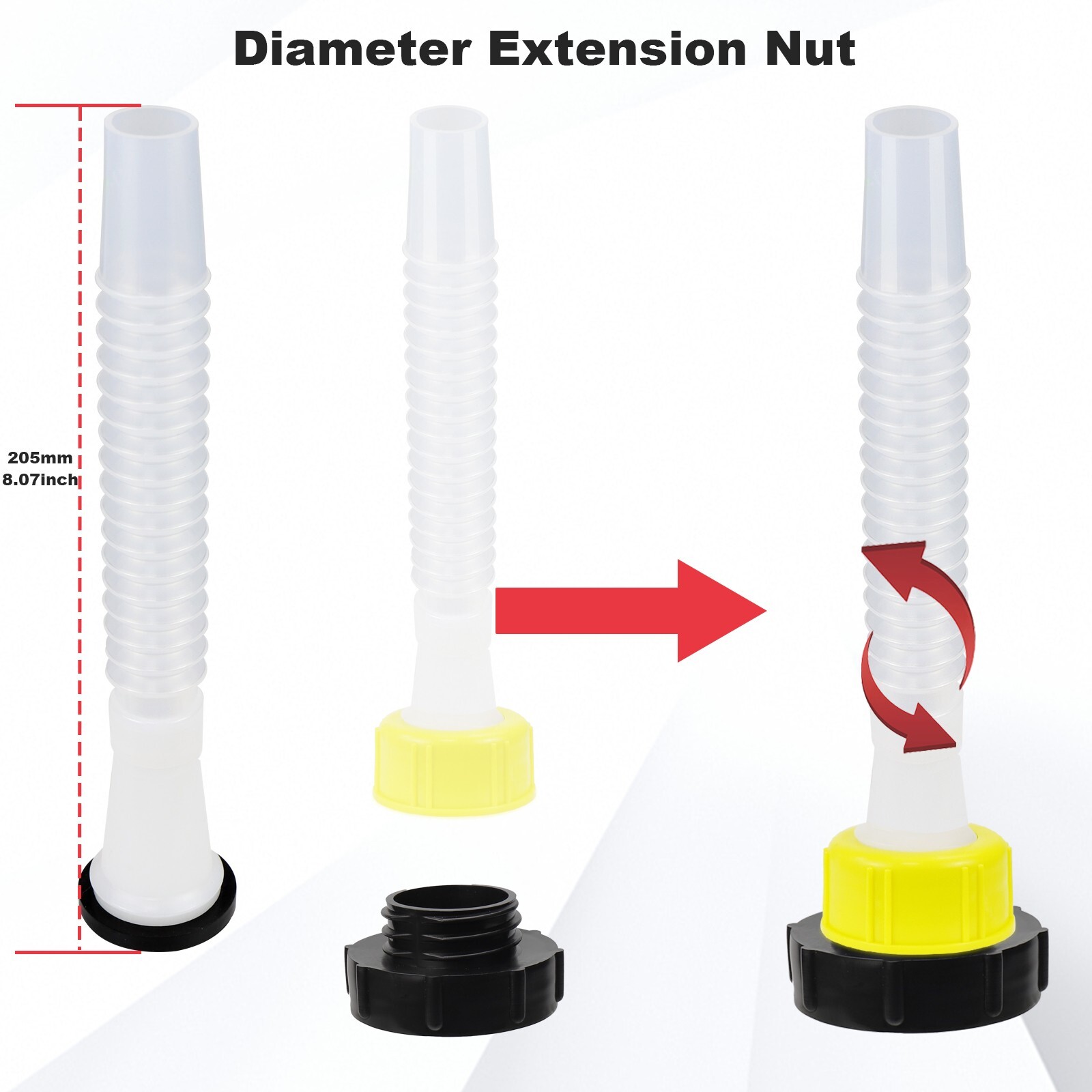 3Pk Easy Gas Can Spout Kit - Replacement spout kit for EasyCan, Midwest, Scepter