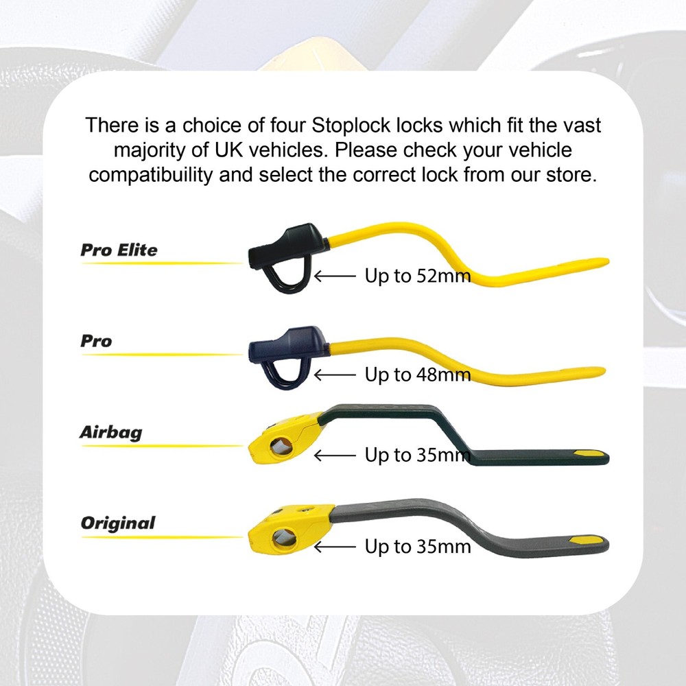 Stoplock Original Steering Wheel Lock for Mercedes Benz CL-Class 1993-2012