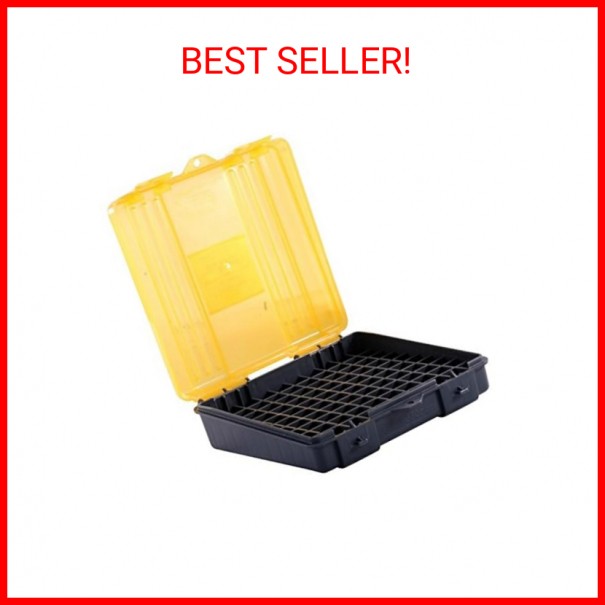 Plano 100-Count Handgun Ammo Box, Dark Gray, Lockable Ammunition Storage, Small