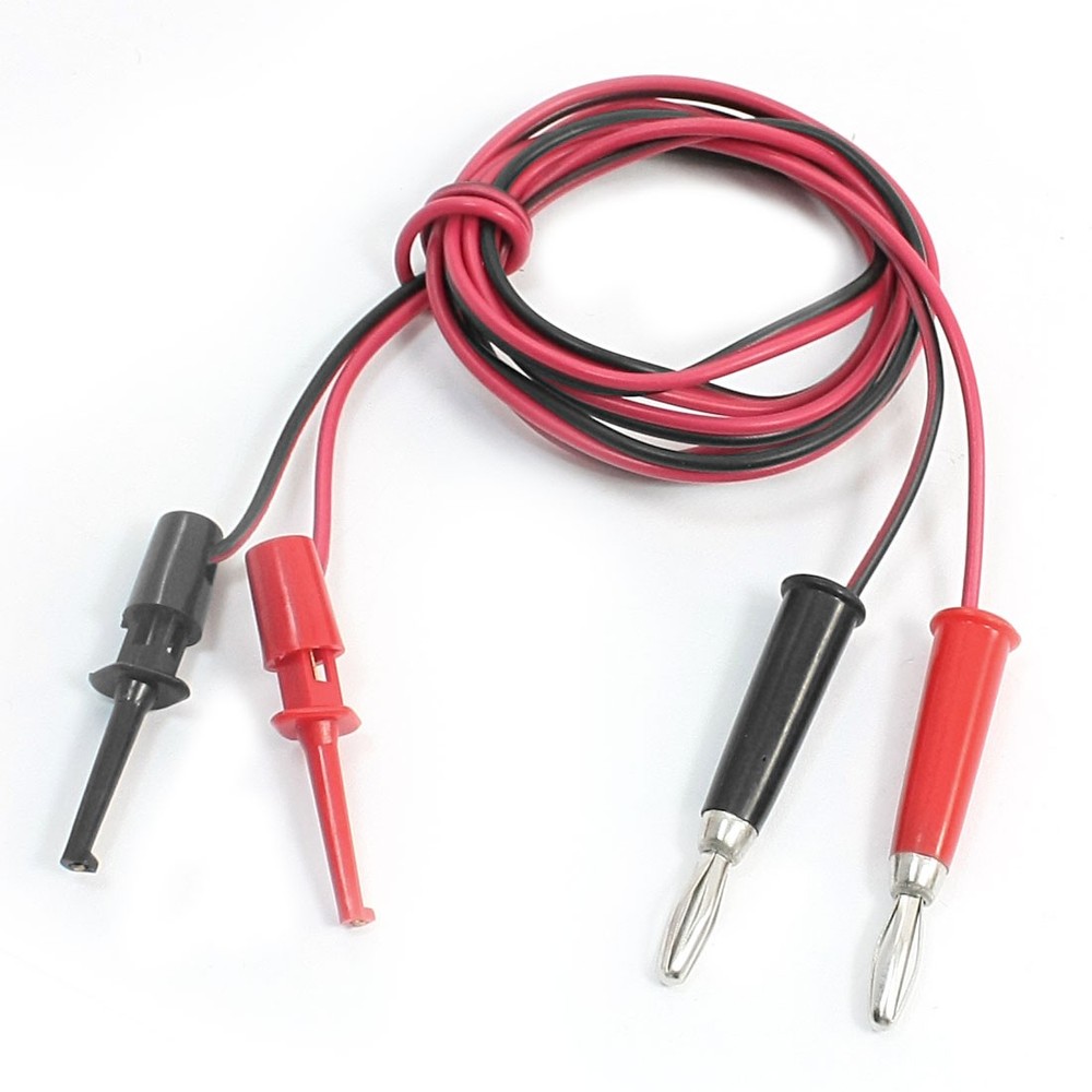 1m connector cable with double straight banana attachments, for testing