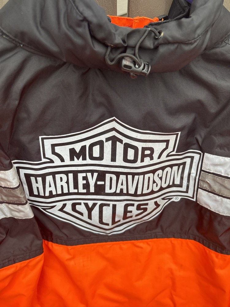 Harley-Davidson Motorcycle Rain Suit Set Jacket Pants Reflective Size Large