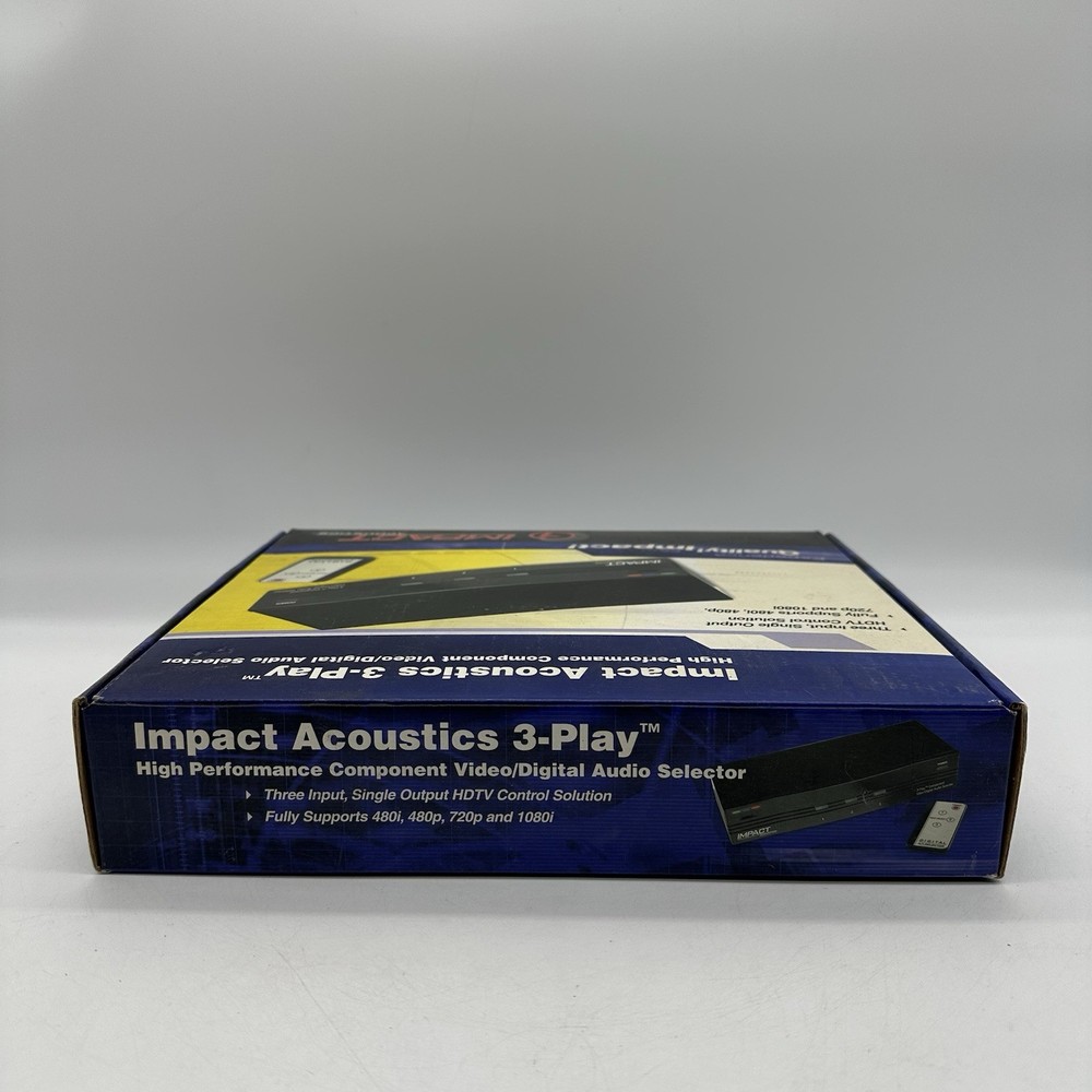 IMPACT ACOUSTICS 3-PLAY High Performance Component  Video/Digital Audio Selecter