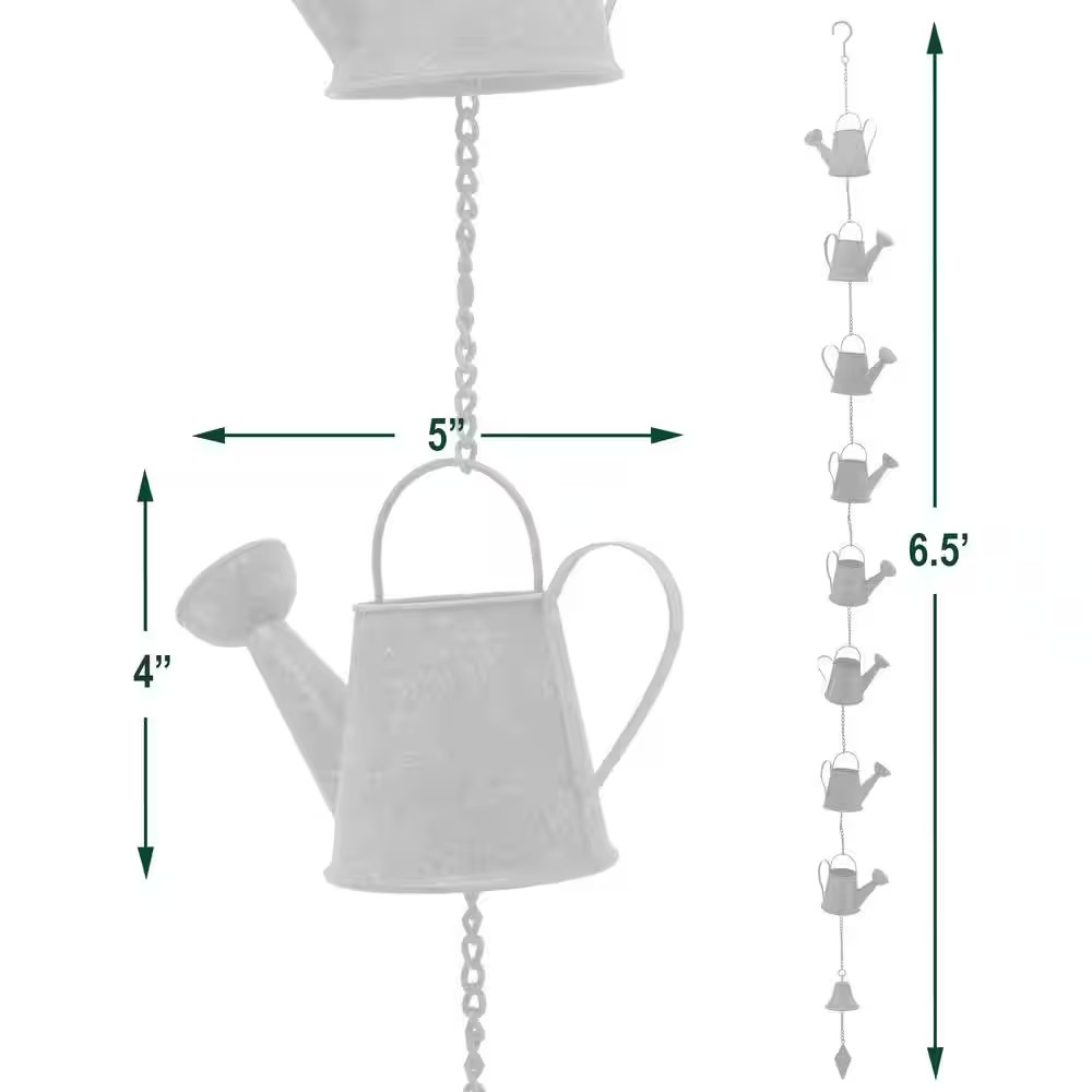 Rain Chain with Watering Cans