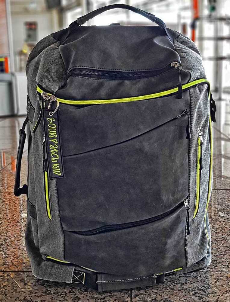 Custom Embroidered Jet Tag Keychain Backpack Biker - Personalized Name or Text