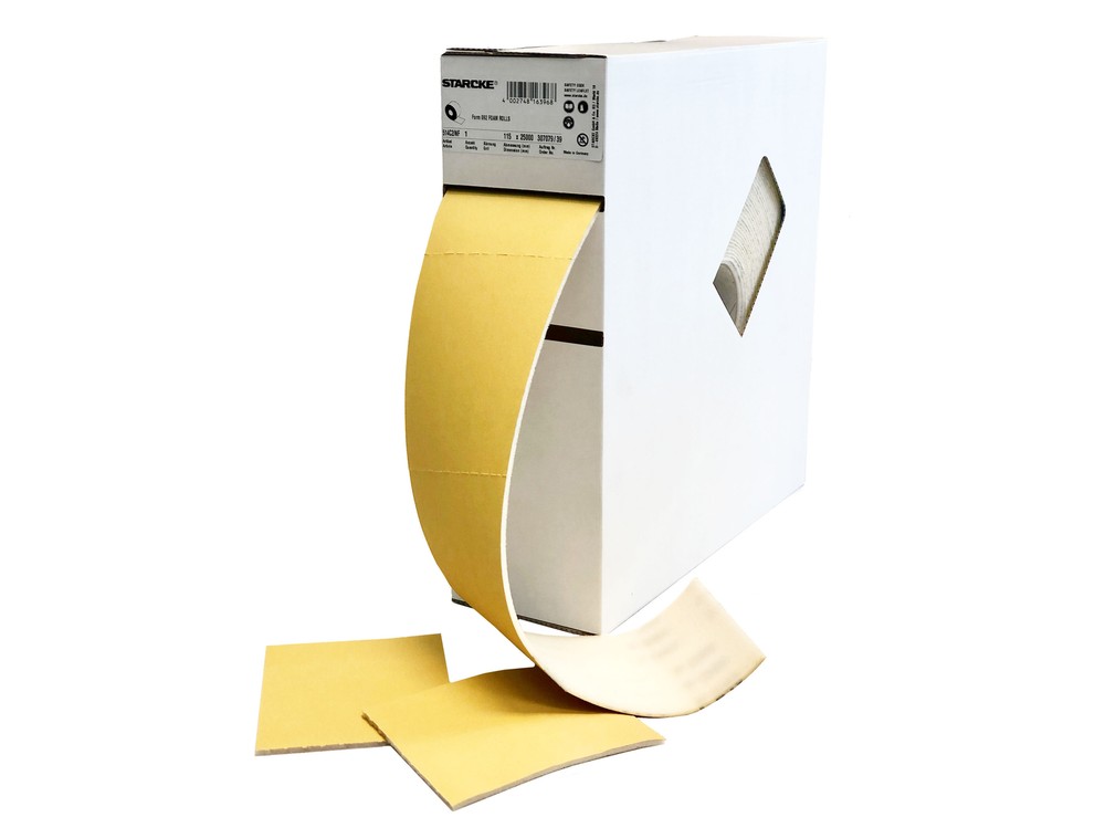 Foam Back Sanding Pads, Perforated Sheets Roll, 179 Sheets per Roll