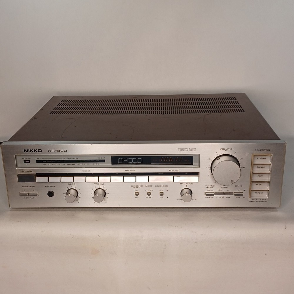 NIKKO NR-800 Receiver Silver, Tested & Working