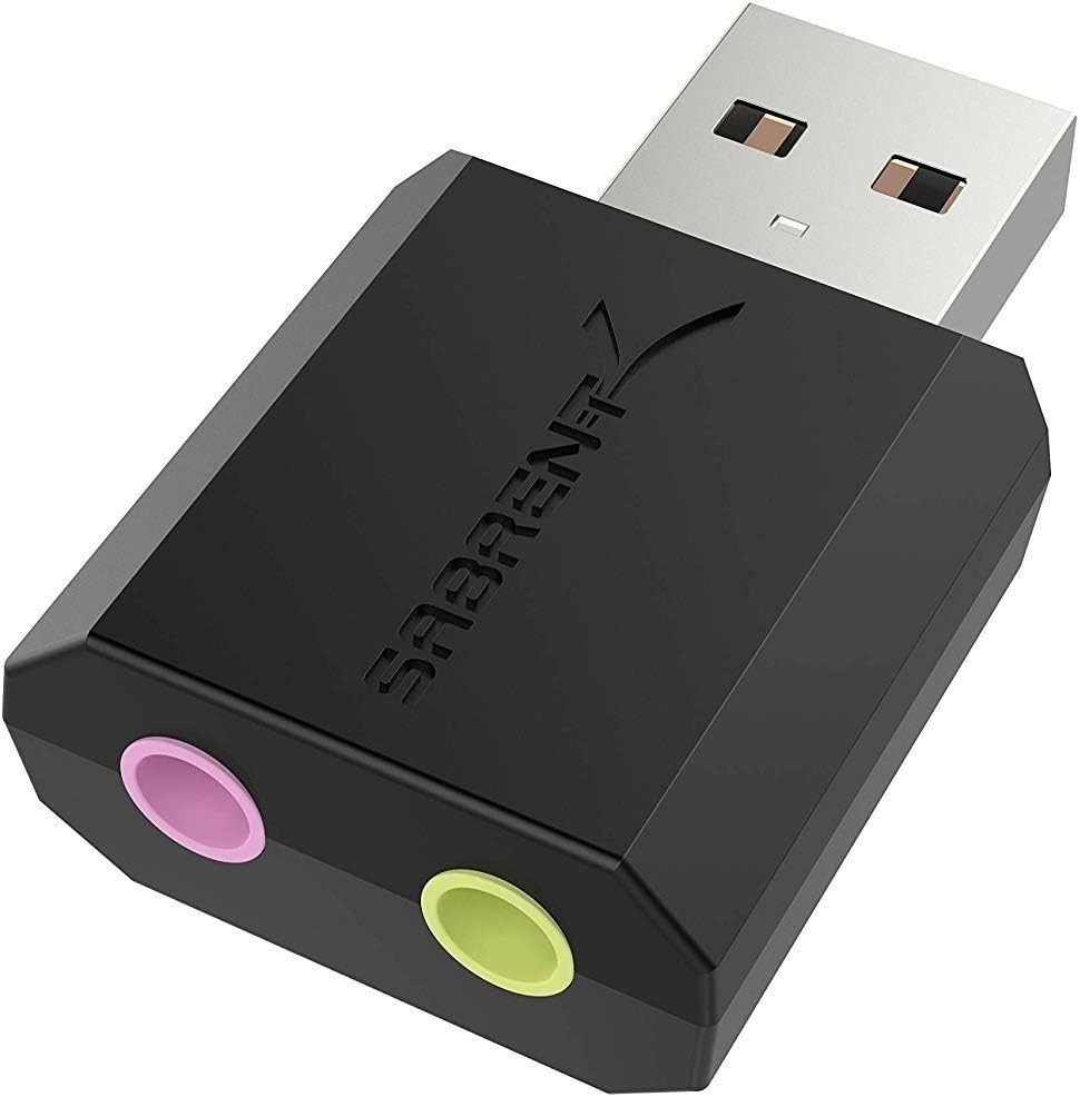 USB External Stereo Sound Adapter - Plug and Play for Windows & Mac Users