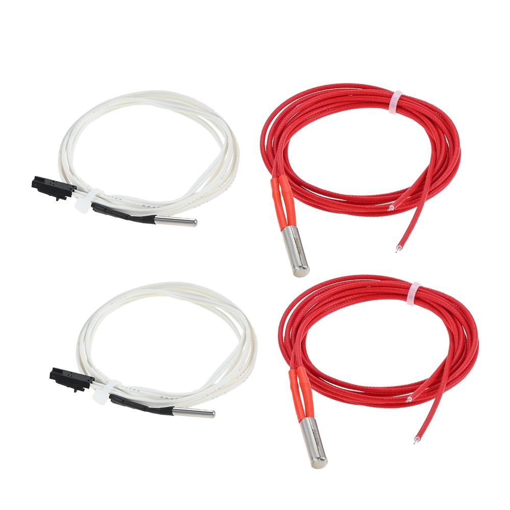 2 Pack Heater Cartridge Element & Thermistor Temperature Sensor 24V 40W
