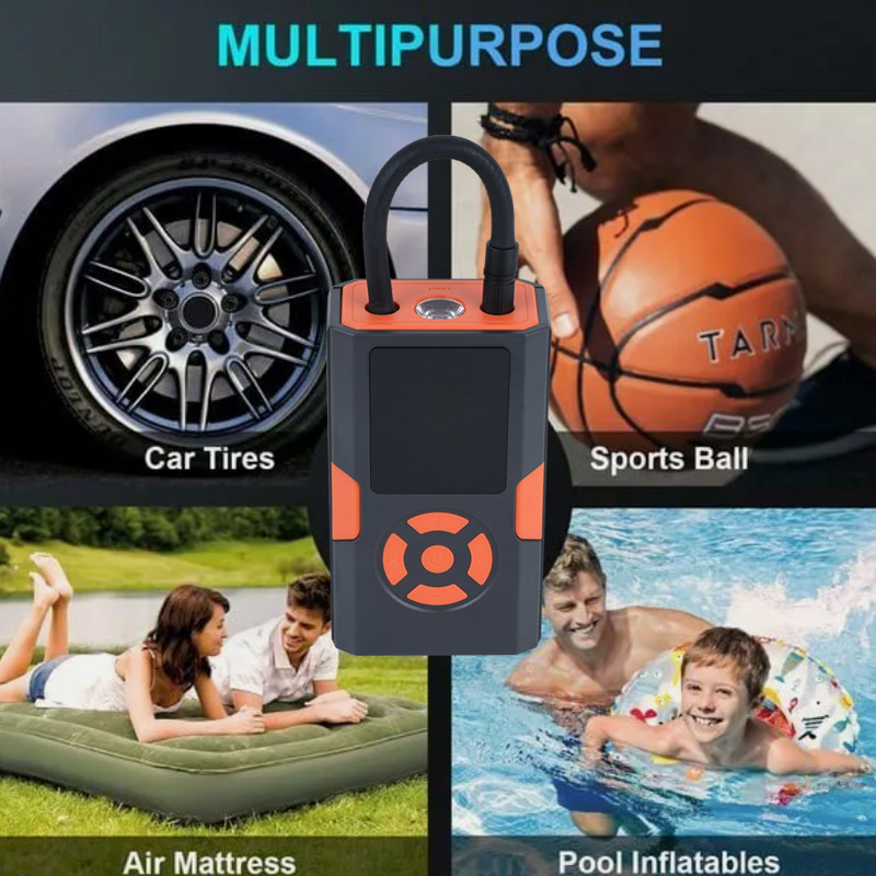 Portable Multi-function Tire Inflator Car Jump Starter Air Pump Air Compressor