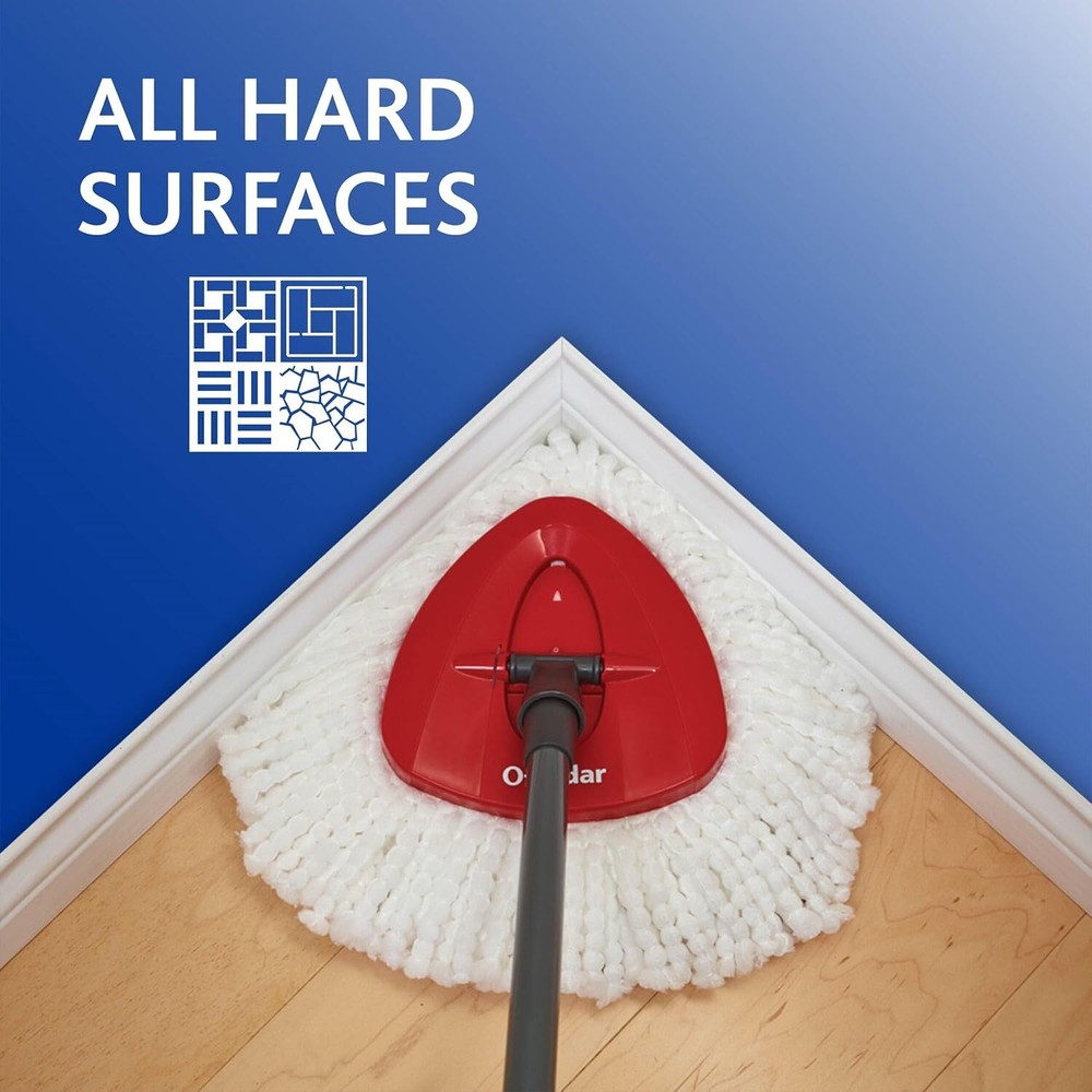Microfiber Spin Mop and Bucket Floor Cleaning System with 4 Extra Refills