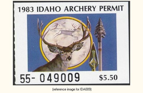 D2K Idaho Archery 1983 $5.50