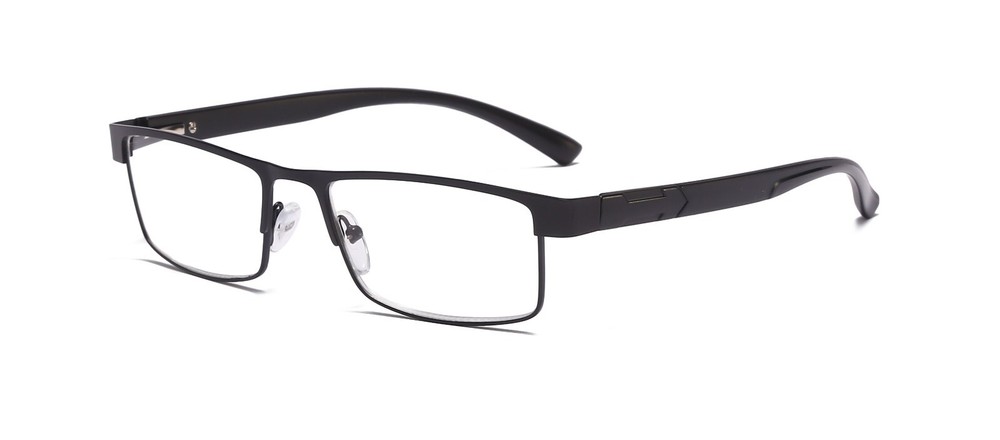 6 PK Mens Rectangular Blue Light Blocking Reading Glasses Spring Hinge Readers