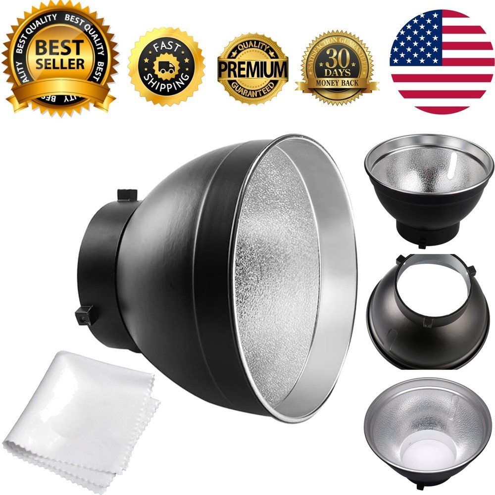 Professional 7" Bowens Mount Reflector with Silver Interior for Even Lighting