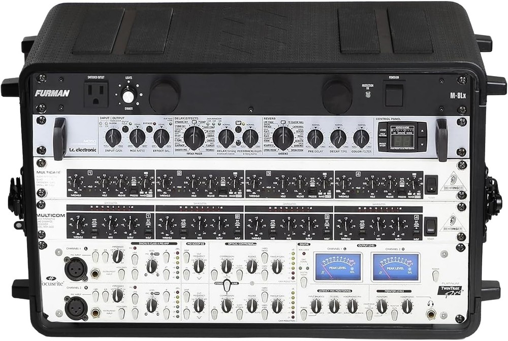 4U Rack Case Shallow 12" Depth, 19" Rackmount Flight Case for Amplifier, Audio