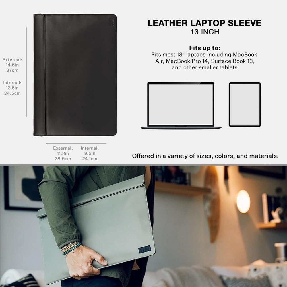 SLNT Leather Faraday Bag with Silent Pocket Technology - Signal Blocking Devi...