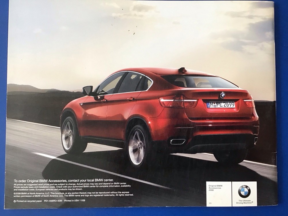 BMW X6 E71 Accessory Brochure 2008
