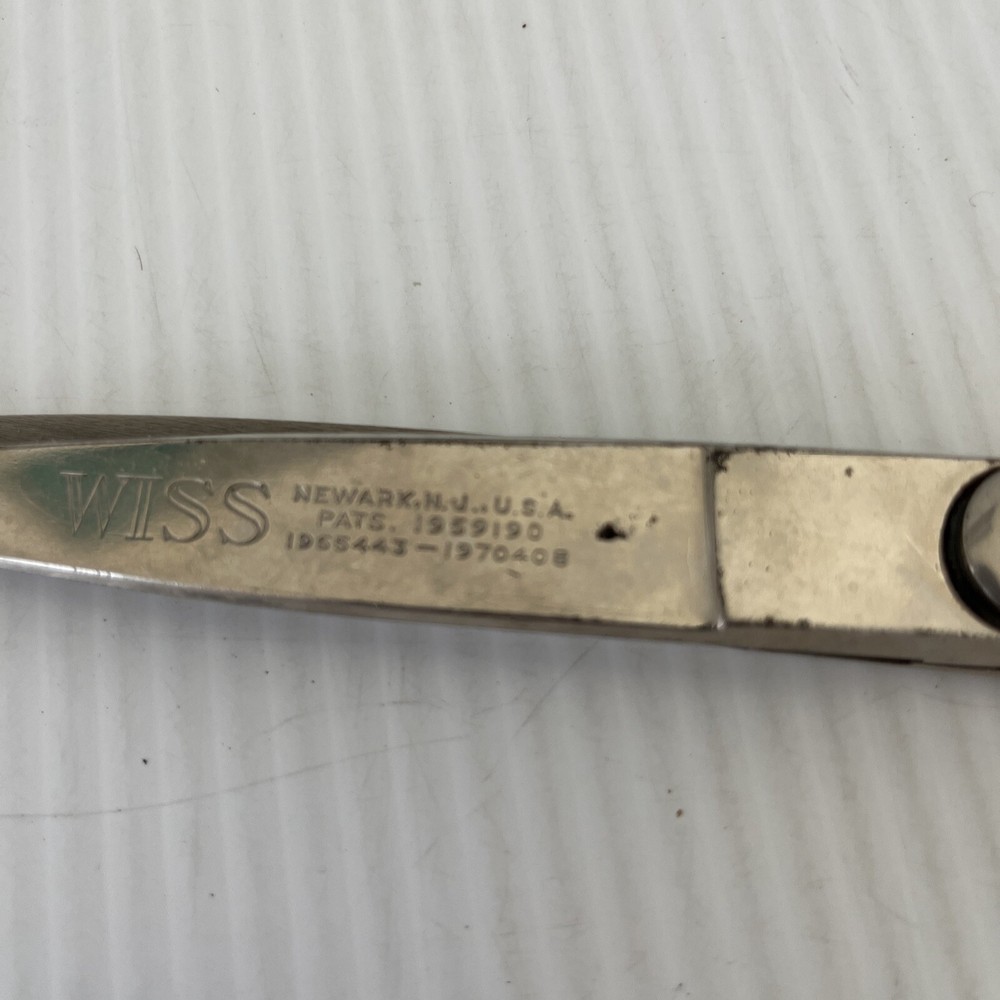 Wiss Pinking Shears Zig Zag Cut Chrome Vintage Scissors