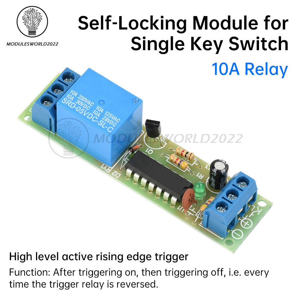 DC5V Bistable Relay Module Single Button Relay Module Car Modification Switch