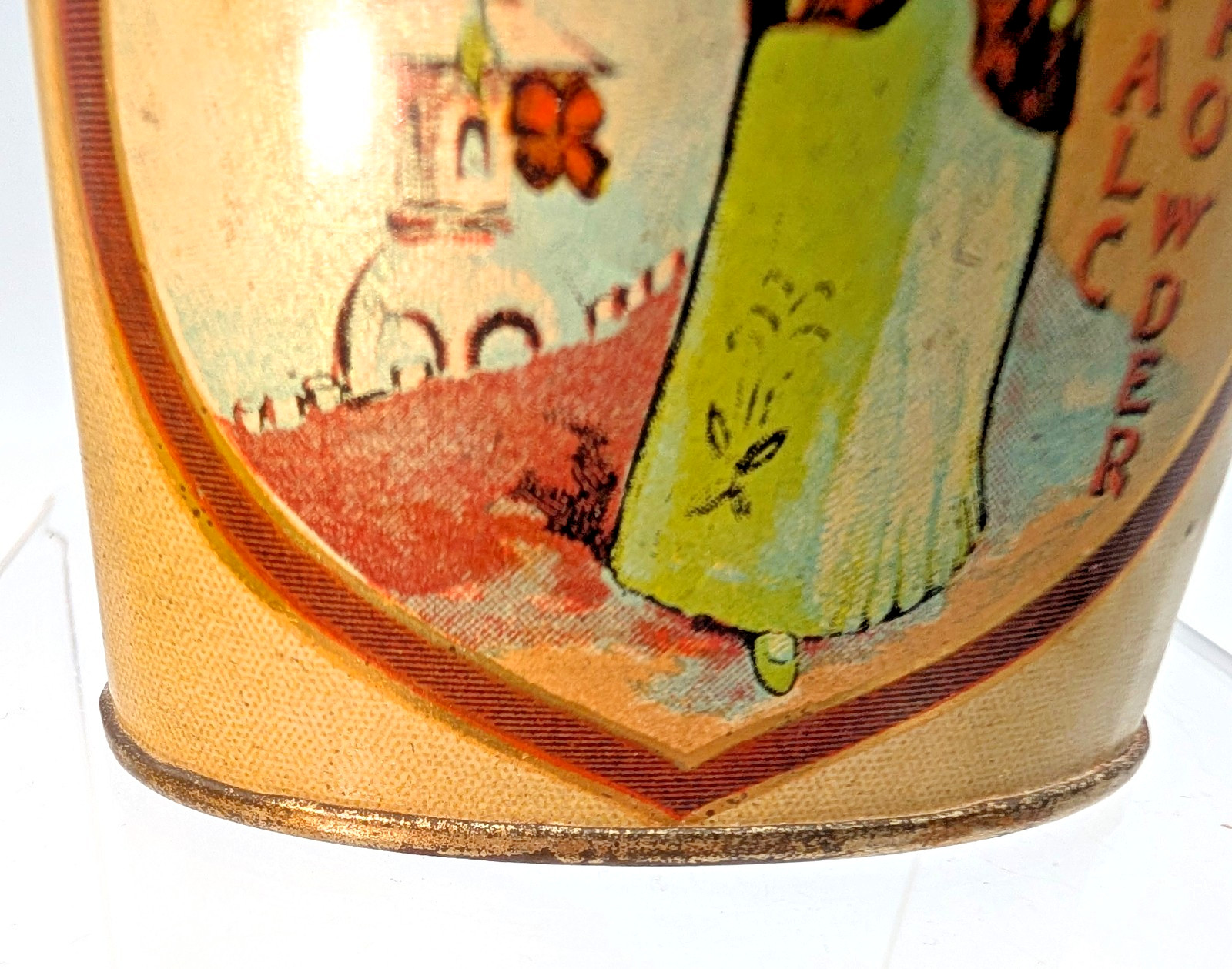 VTG AIR FLOAT CORYLOPSIS OF JAPAN TALC POWDER LITHO TIN CAN TALCUM CO.