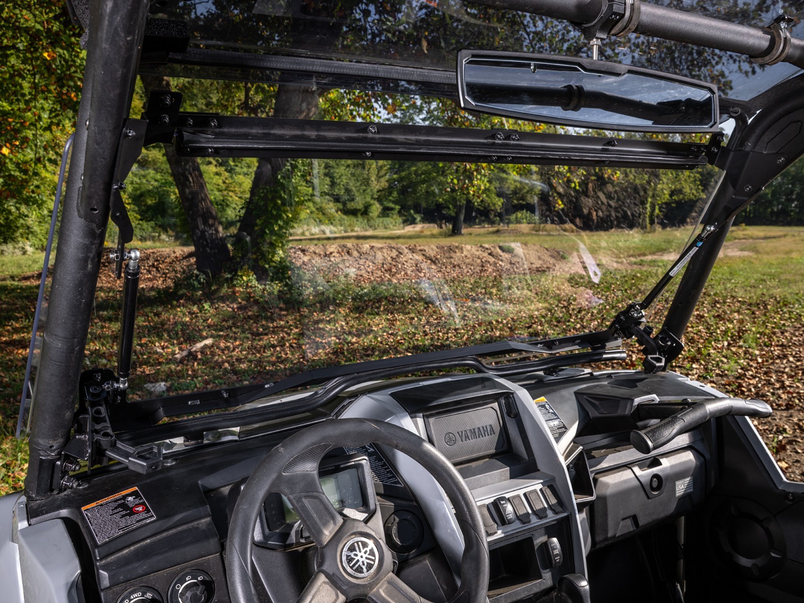 SuperATV Scratch Resistant Flip Windshield for Yamaha Wolverine X2/2021+