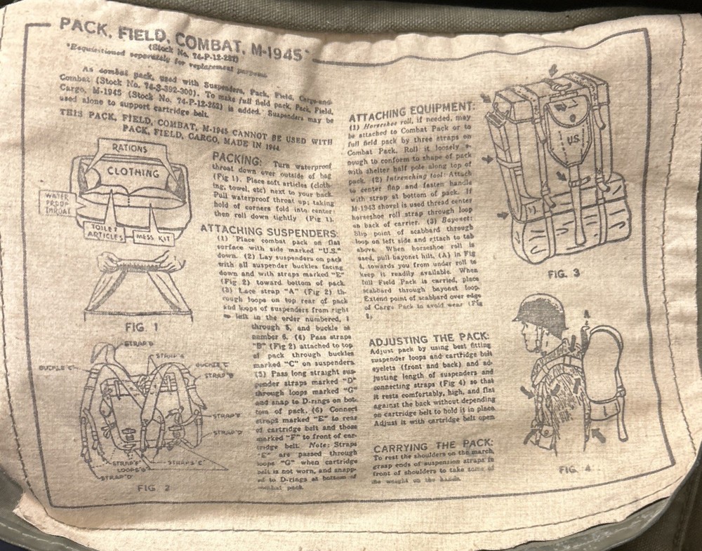 USGI Pack, Field, Combat M-1945