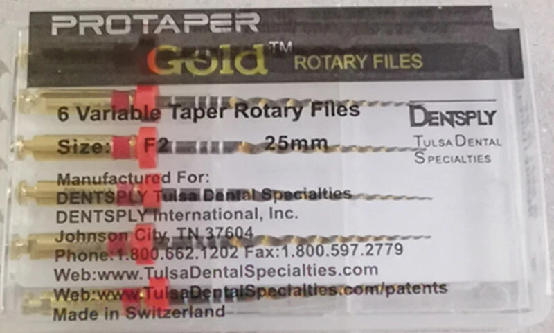 Dentsply Protaper Gold Rotary Files 21mm/25mm/31mm Tulsa Assorted Endodontics US