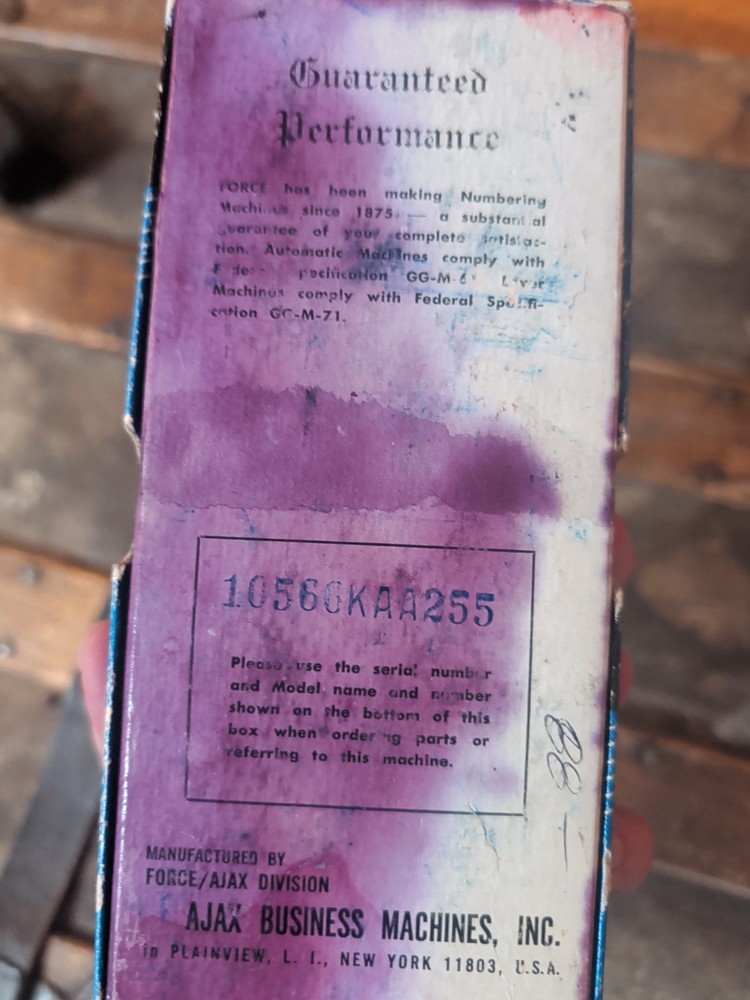 Antique Automatic Numbering Machine
